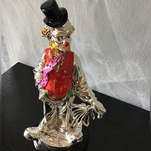 Manuel Silver plated Clown Figurine Vintage- EC